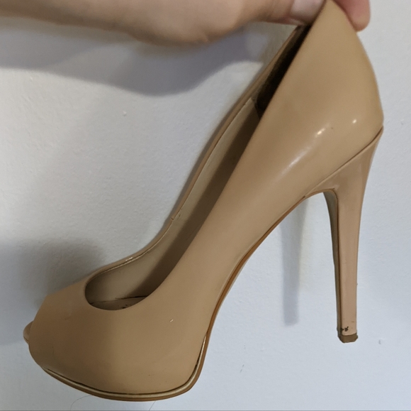 Guess Honora Nude Platform Peep-toe Pumps size 7 - Picture 3 of 5